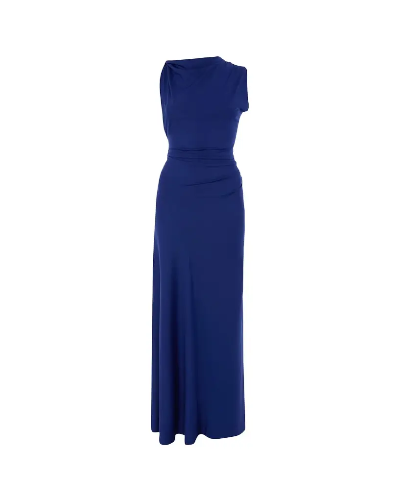 Victoria Beckham Sleeveless Draped Cutout Maxi Dress
