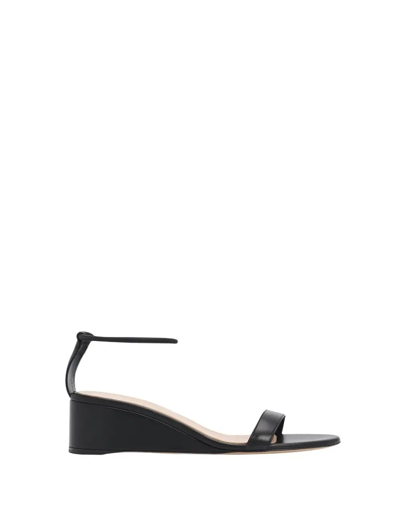 Gianvito Rossi 45mm Nappa Leather Wedge Sandals