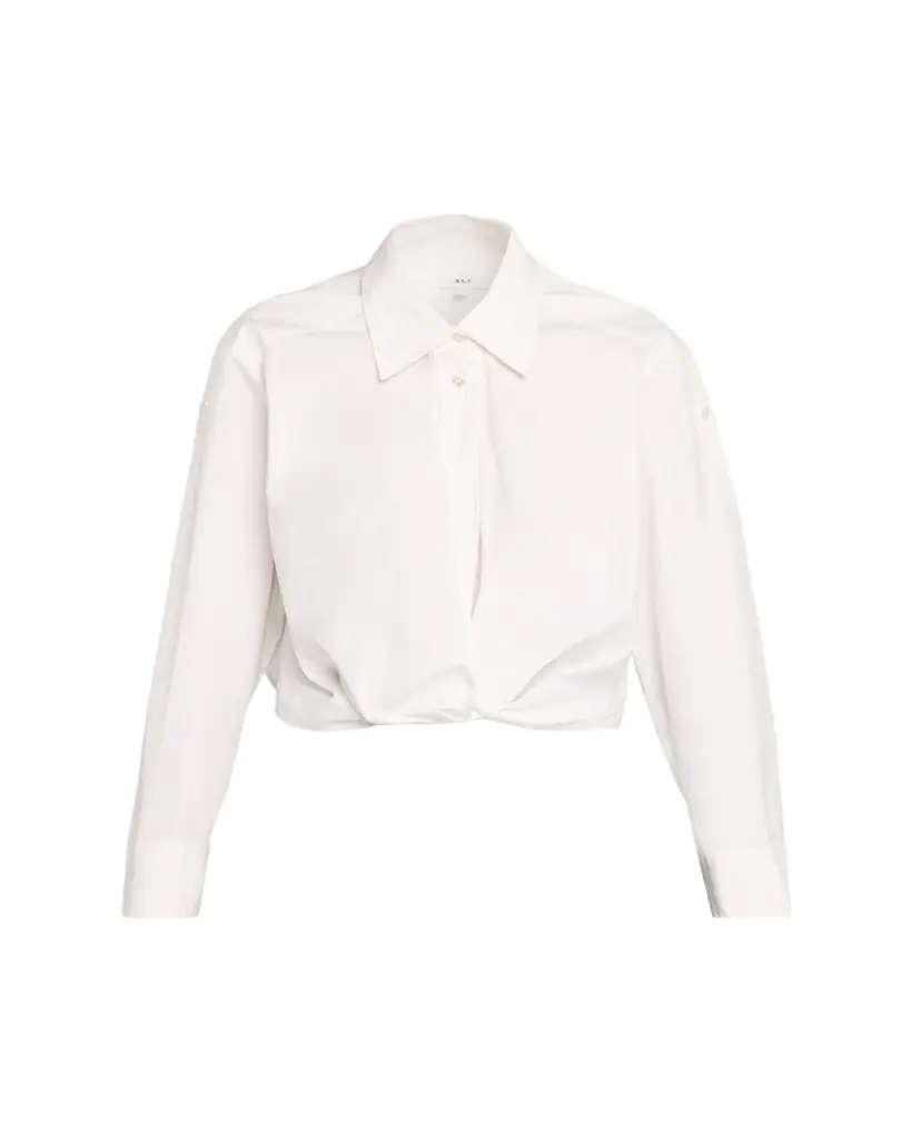 A.L.C. Leo Twist-Front Cotton Lawn Top