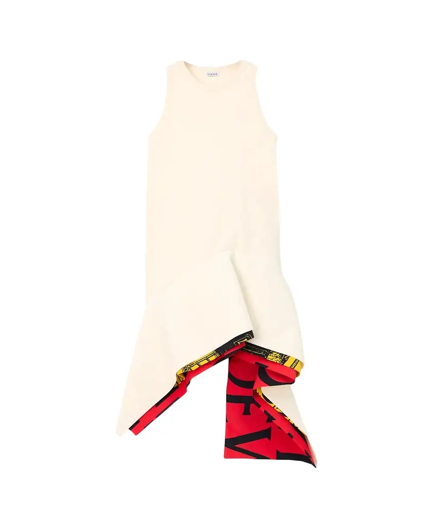 Loewe Sleeveless Layered Asymmetric Mini Dress