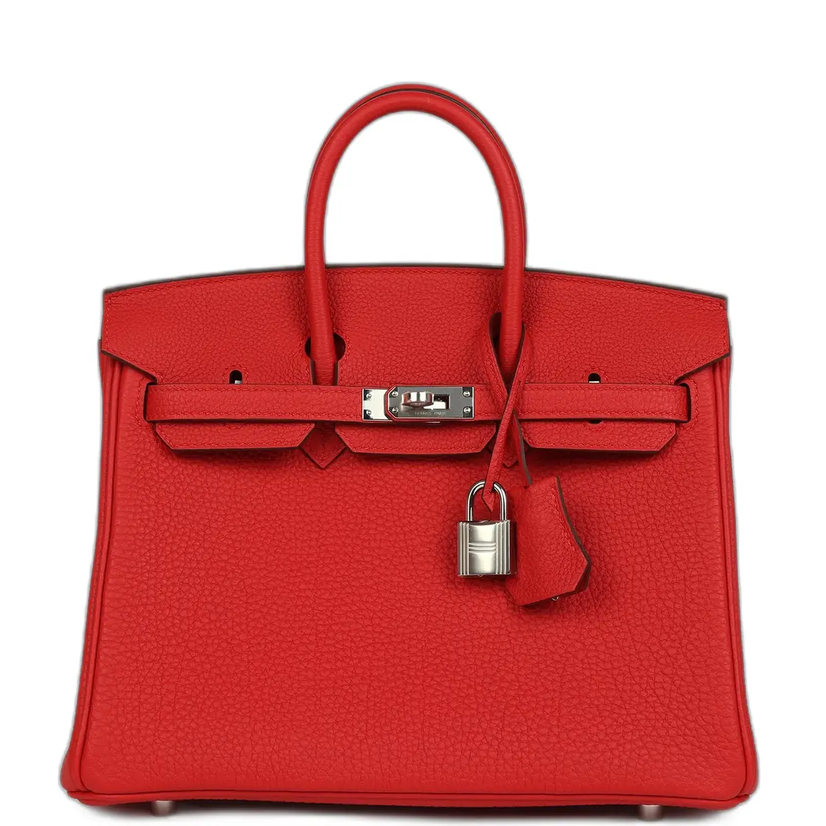 hermes Hermes Birkin 25 Rouge Radieux Togo Palladium Hardware