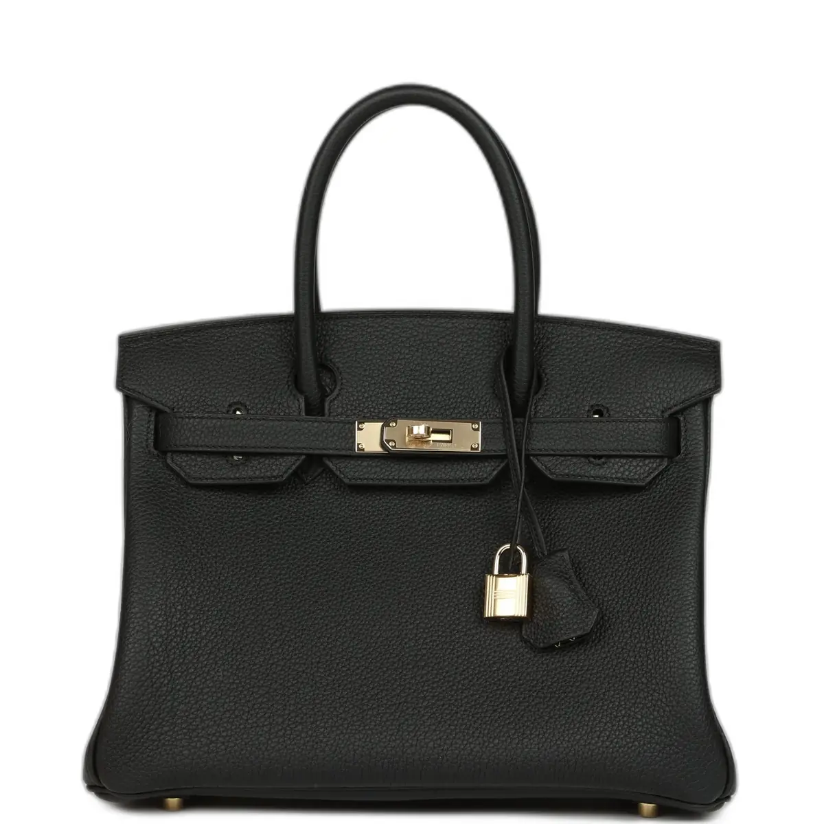 hermes Hermes Birkin 30 Black Togo Permabrass Hardware