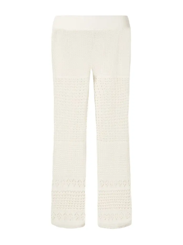 Eres Embleme Crochet-knit Straight-leg Pants