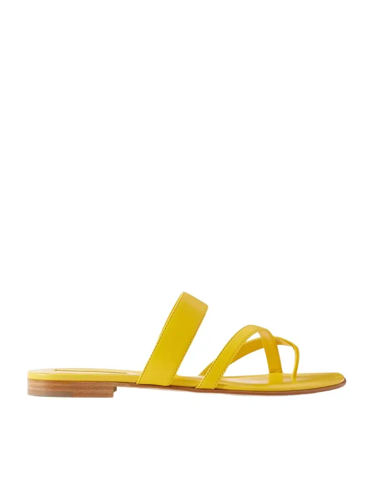 Manolo Blahnik Susa Leather Sandals