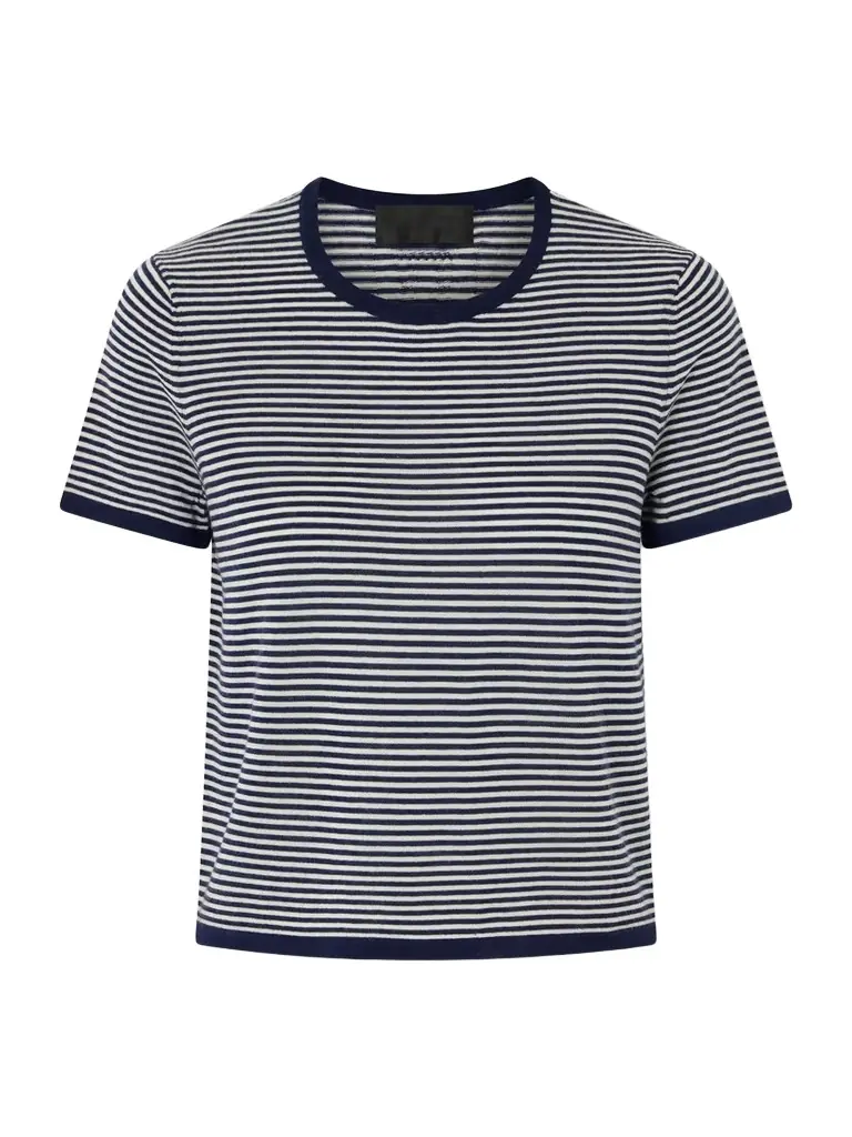 Nili Lotan Linka Striped Cashmere T-shirt