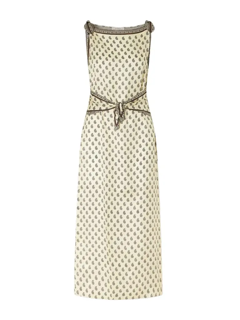 DÔEN Amorette Paisley-print Silk-blend Twill Midi Dress