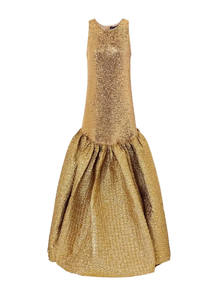 Dima Ayad Sequined Cloqué Gown