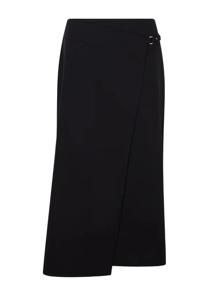 St. Agni Wool Midi Wrap Skirt