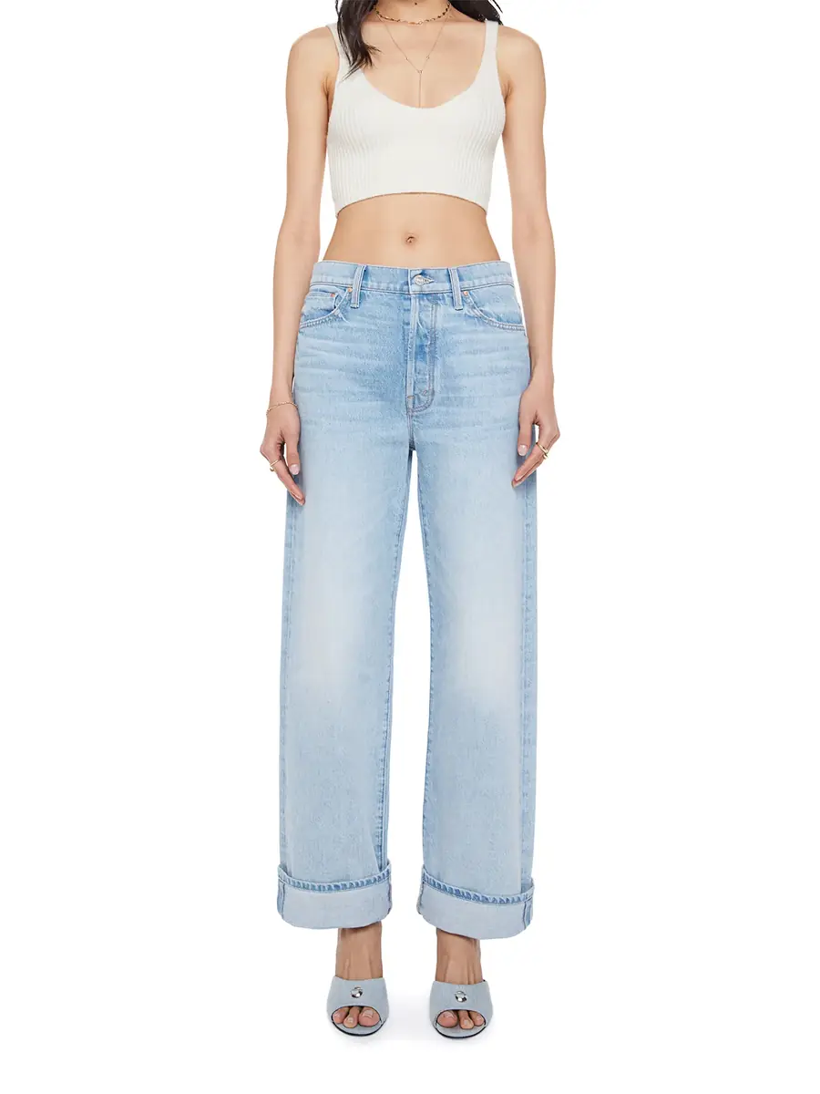 Mother Dodger Button Hover Cuff Jeans