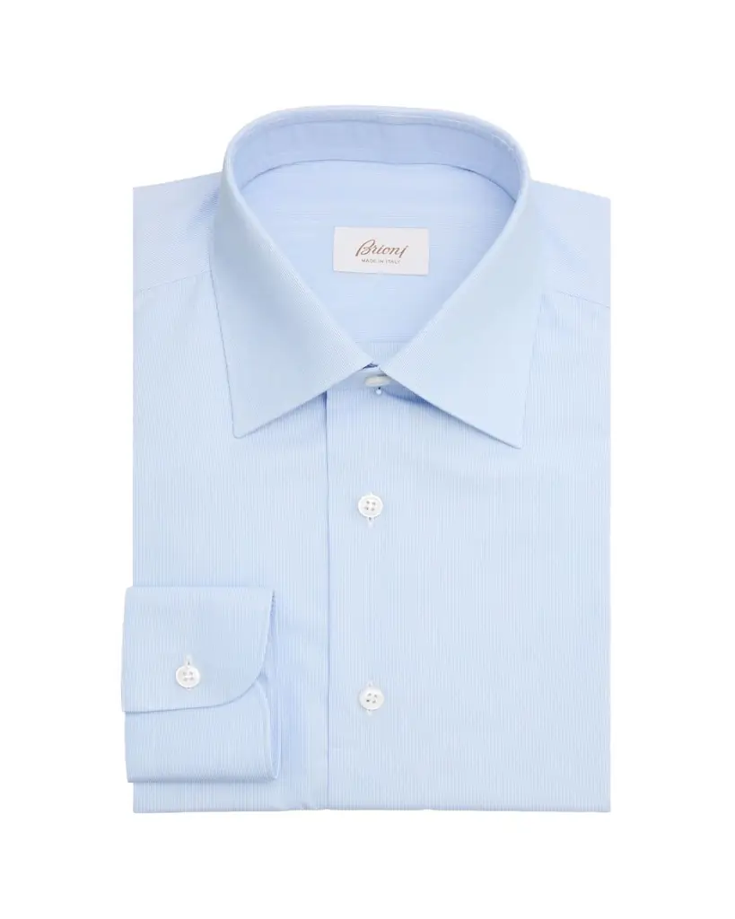 Brioni Men's Fine Stripe Cotton Dress Shirt