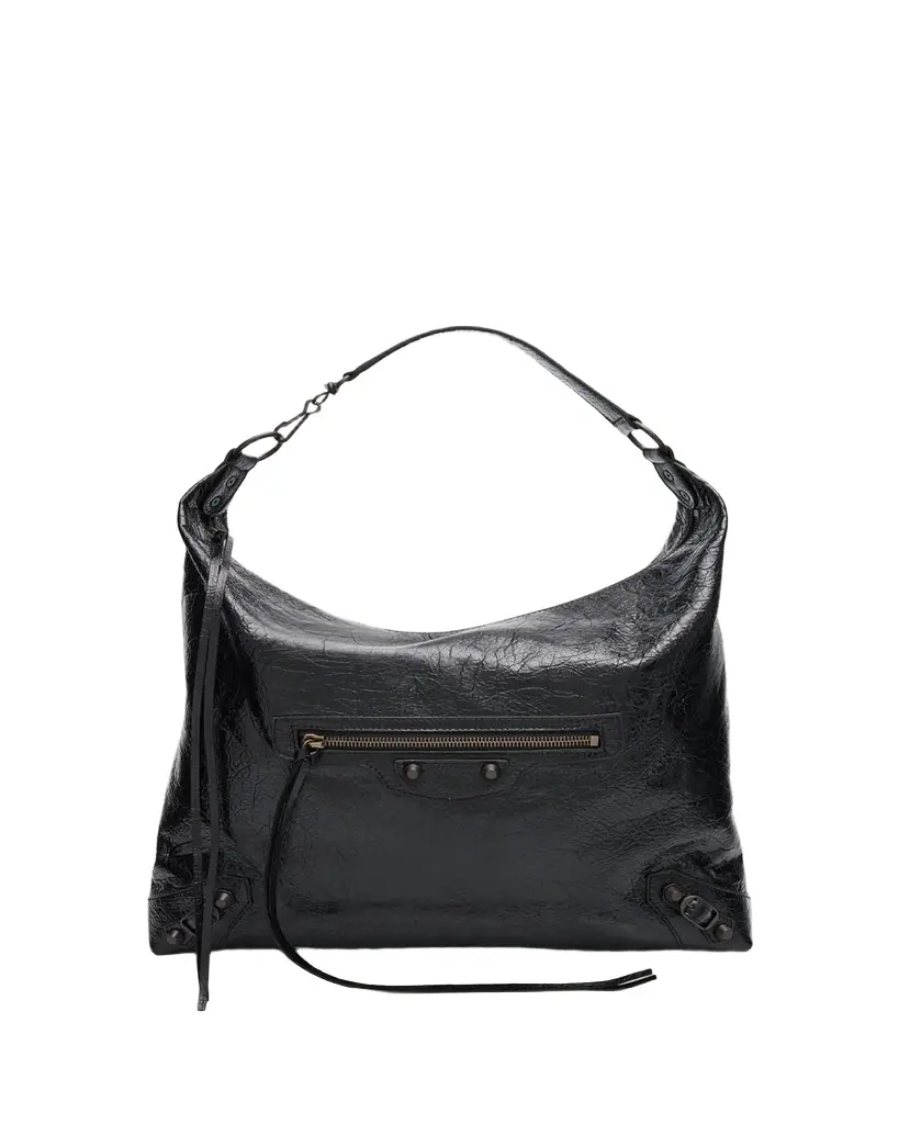 Balenciaga Le City Medium Leather Hobo Bag