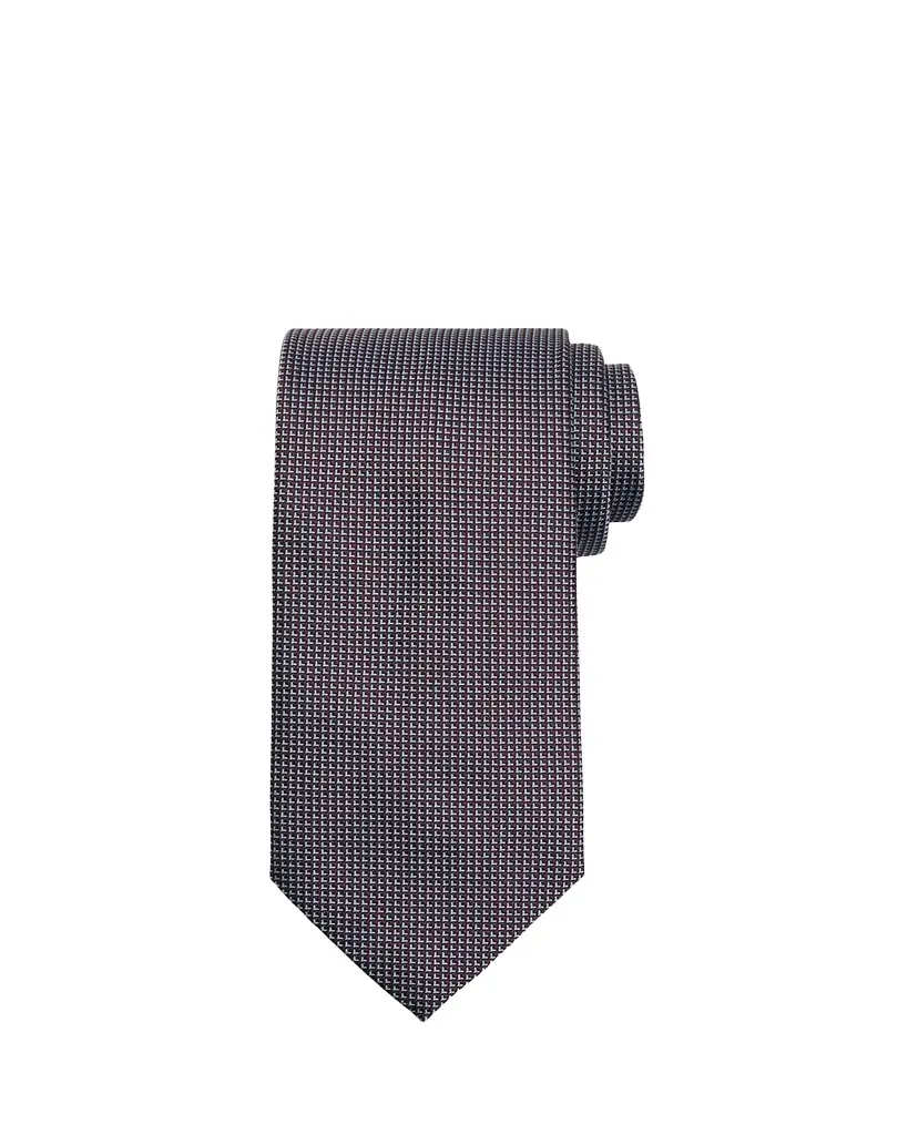 Brioni Men's Micro-Geometric Square Jacquard Silk Tie