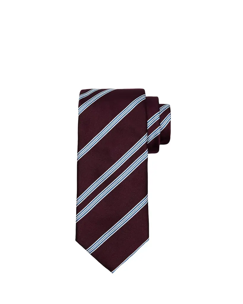 Brioni Men's Herringbone Stripe Jacquard Silk Tie