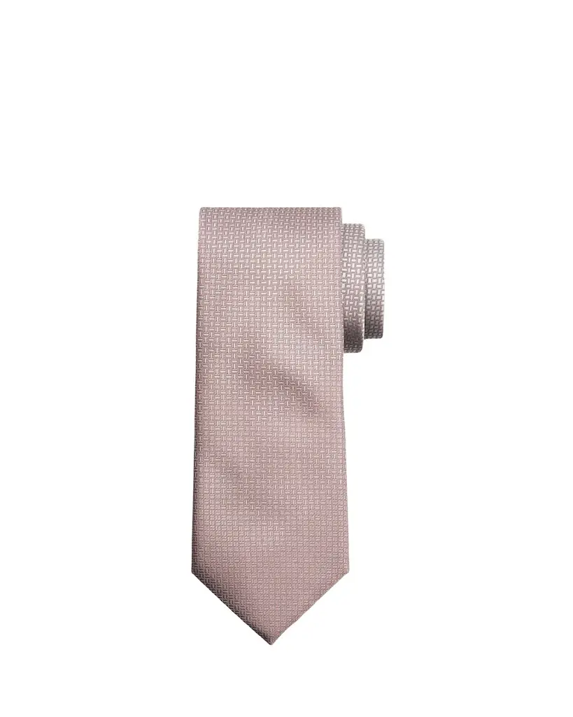 Brioni Men's Micro-Geometric Square Jacquard Silk Tie