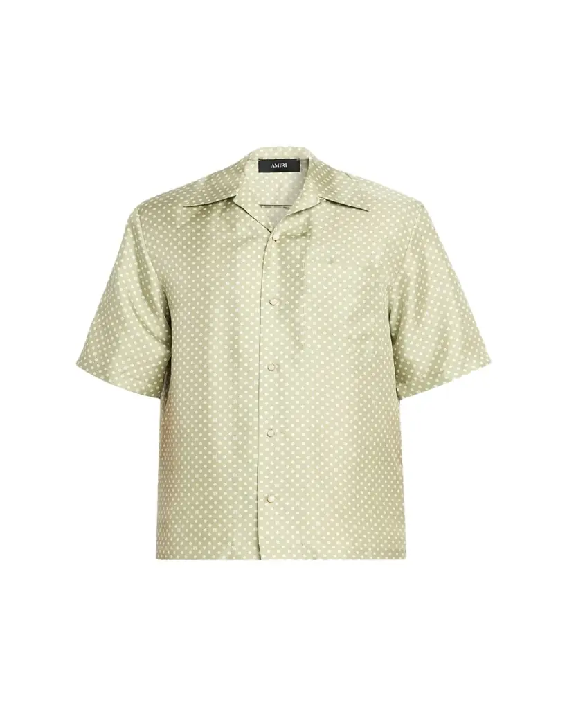Amiri Men's SIlk Polka Dot Camp Shirt