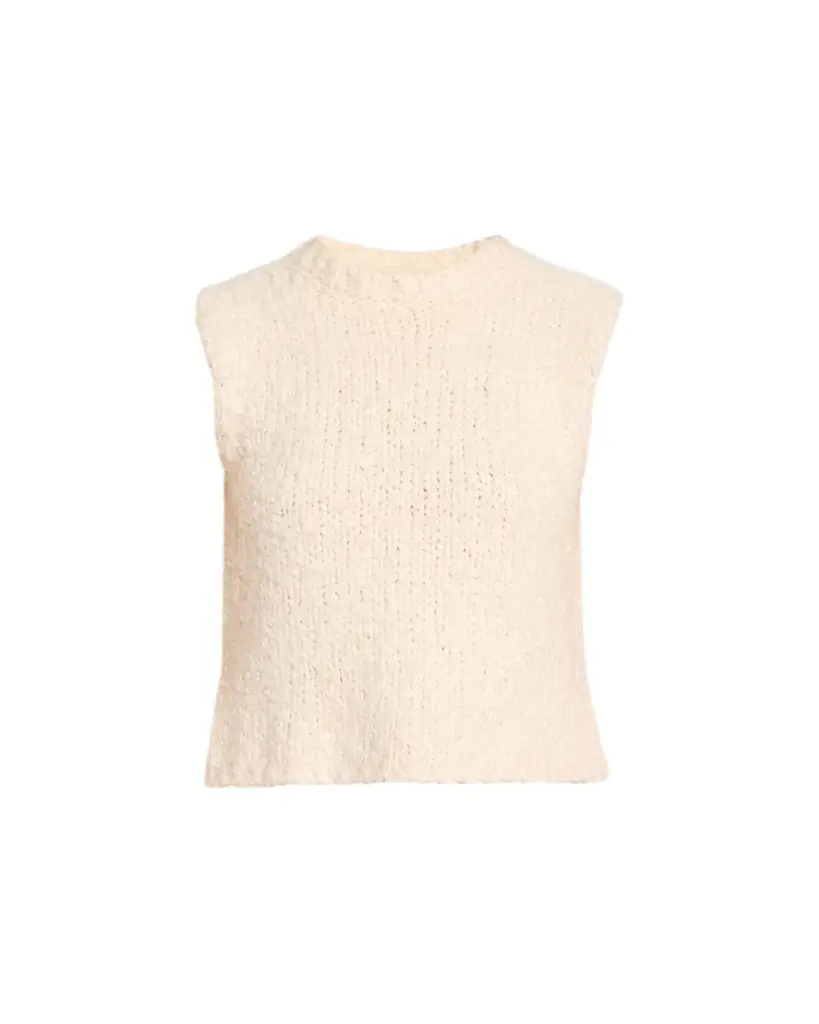 Adam Lippes Gwen Brushed Silk Knit Sleeveless Top