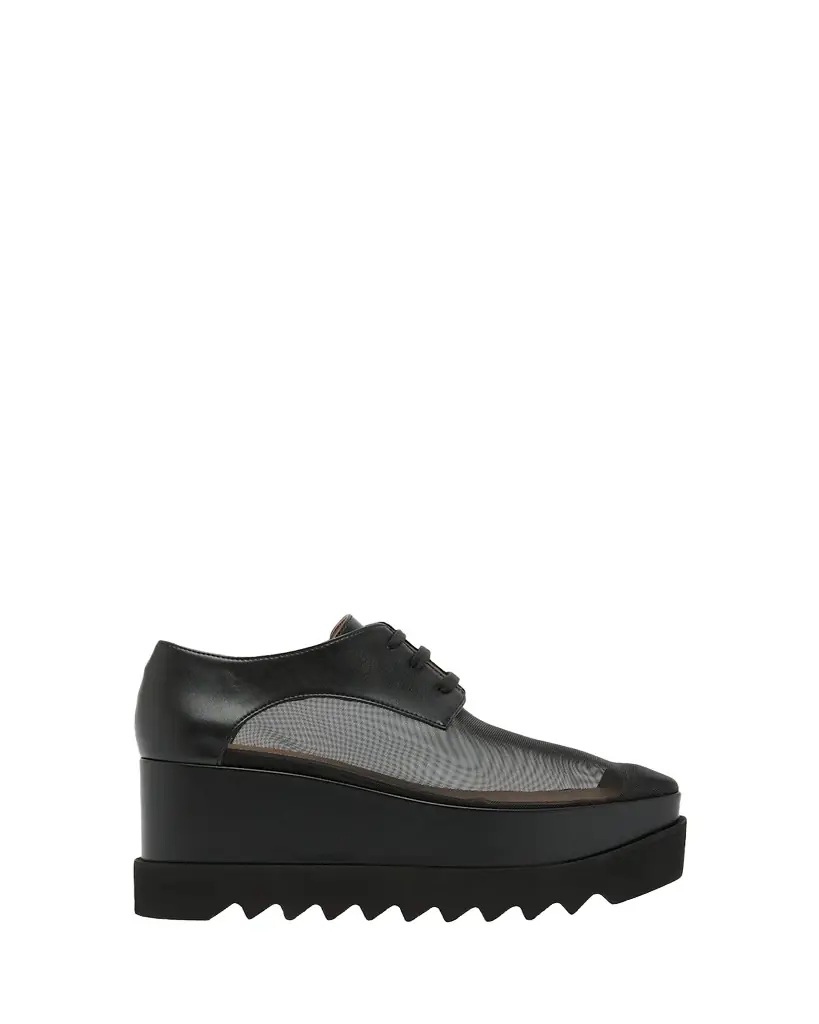 Stella McCartney Sneak-Elyse Mesh Toothed-Sole Platform Sneakers