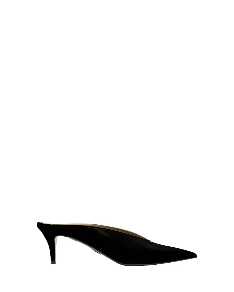 Stella McCartney 60mm Brushed Pointed-Toe Mules