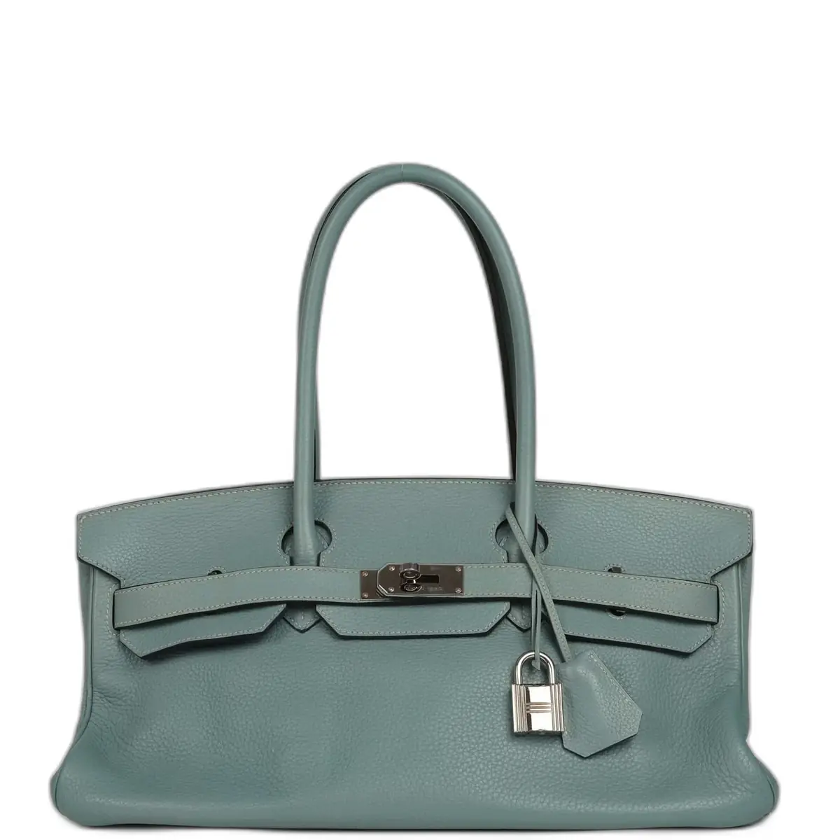 hermes Vintage Hermes Shoulder Birkin 42 JPG Ciel Clemence Palladium Hardware