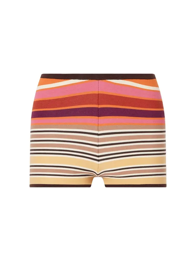 Faithfull Playa Striped Jersey Mini Shorts