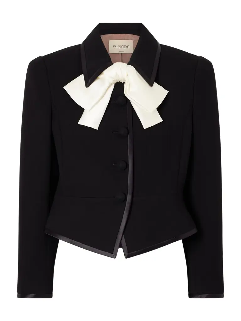Valentino Garavani Bow-embellished Wool Jacket