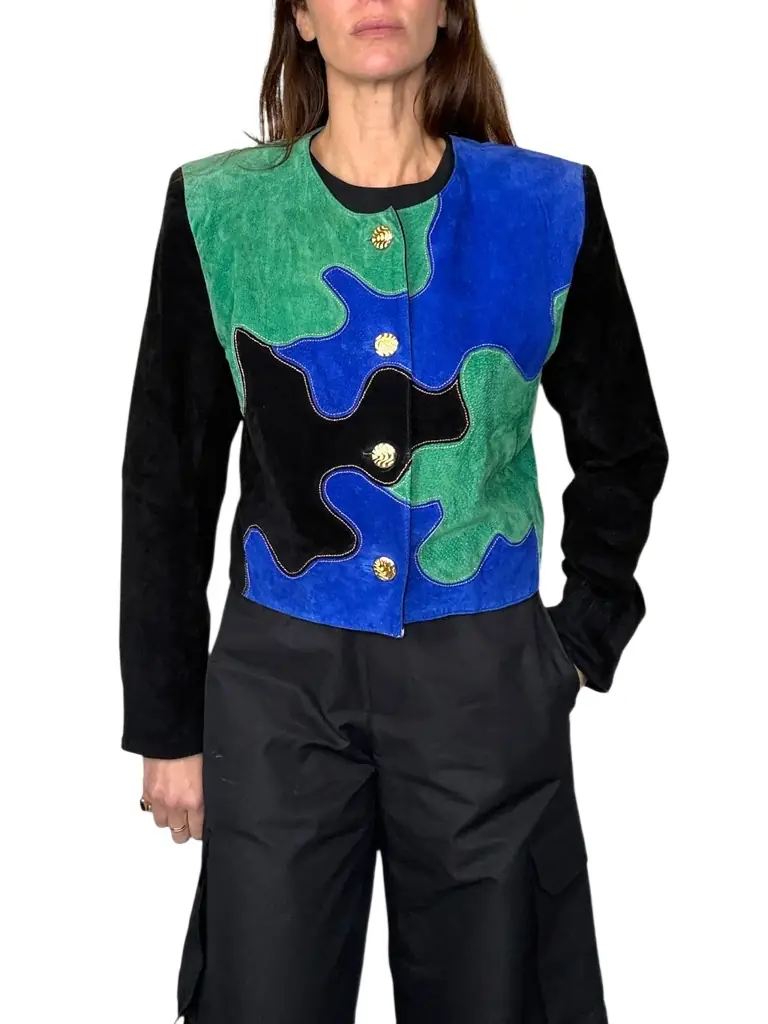 Jen Wonders Studio Suede Patchwork Jacket