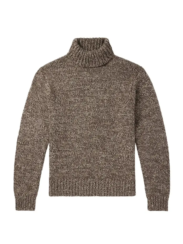 RRL Wool, Cotton and Linen-Blend Rollneck Sweater - Men