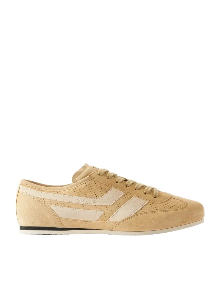 Tom Ford Brook Perforated Suede Sneakers - Men