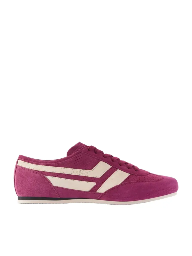 Tom Ford Brook Perforated Suede Sneakers - Men