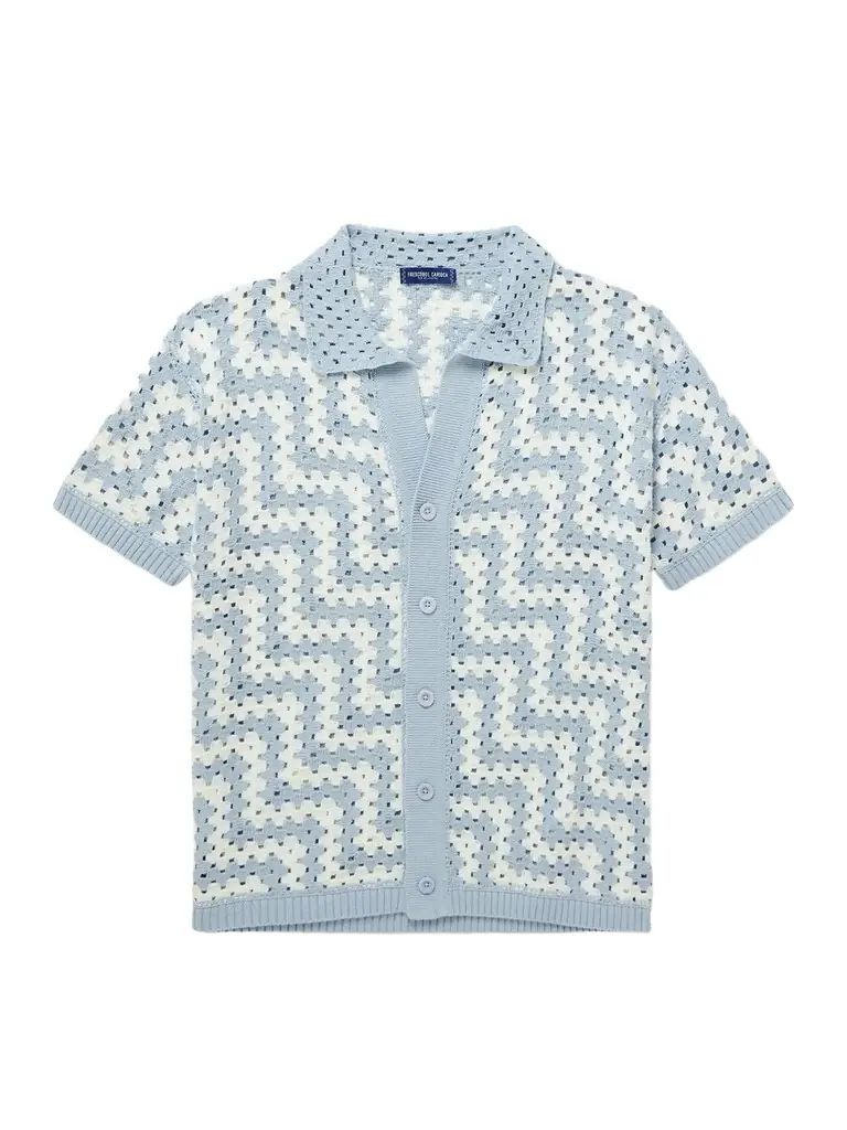 Frescobol Carioca Pinto Crocheted Cotton Shirt - Men