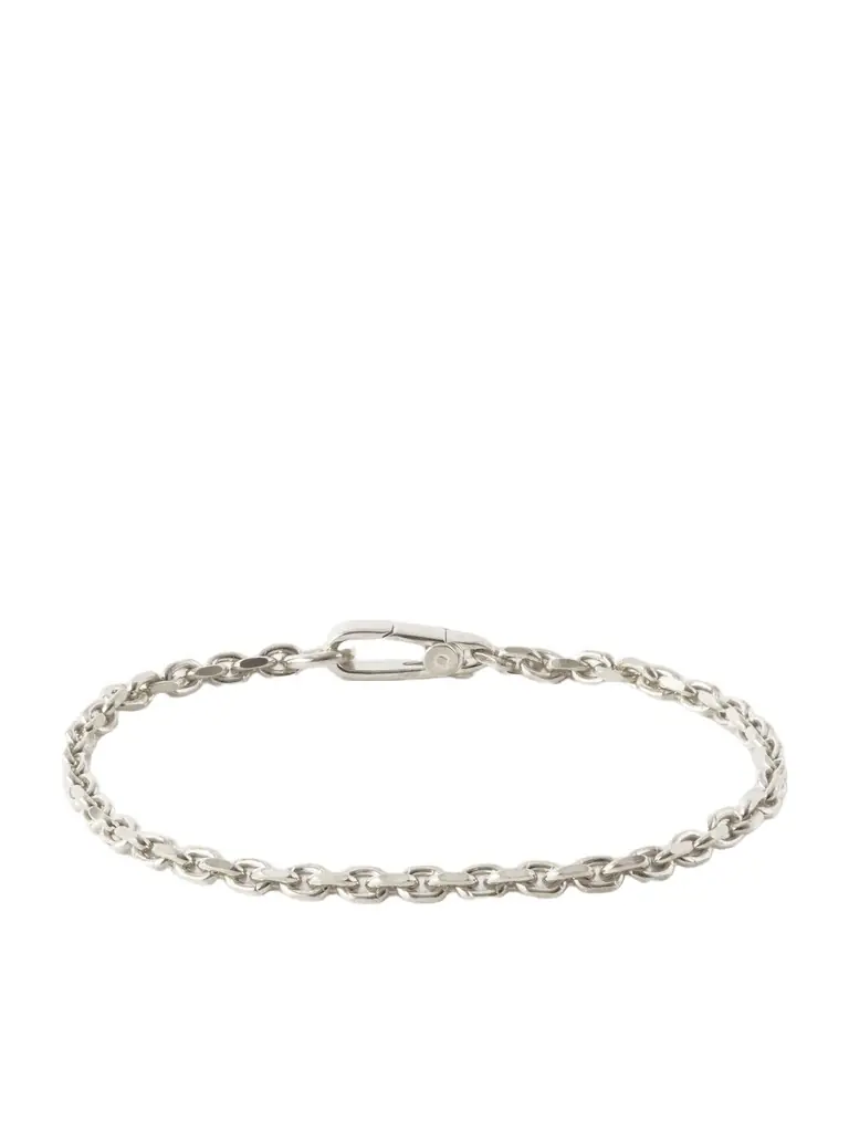 Mikia Sterling Silver Sapphire Chain Bracelet - Men