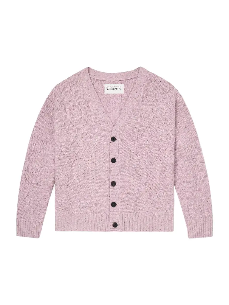MANAAKI Keanu Cable-Knit Merino Wool-Blend Cardigan - Men