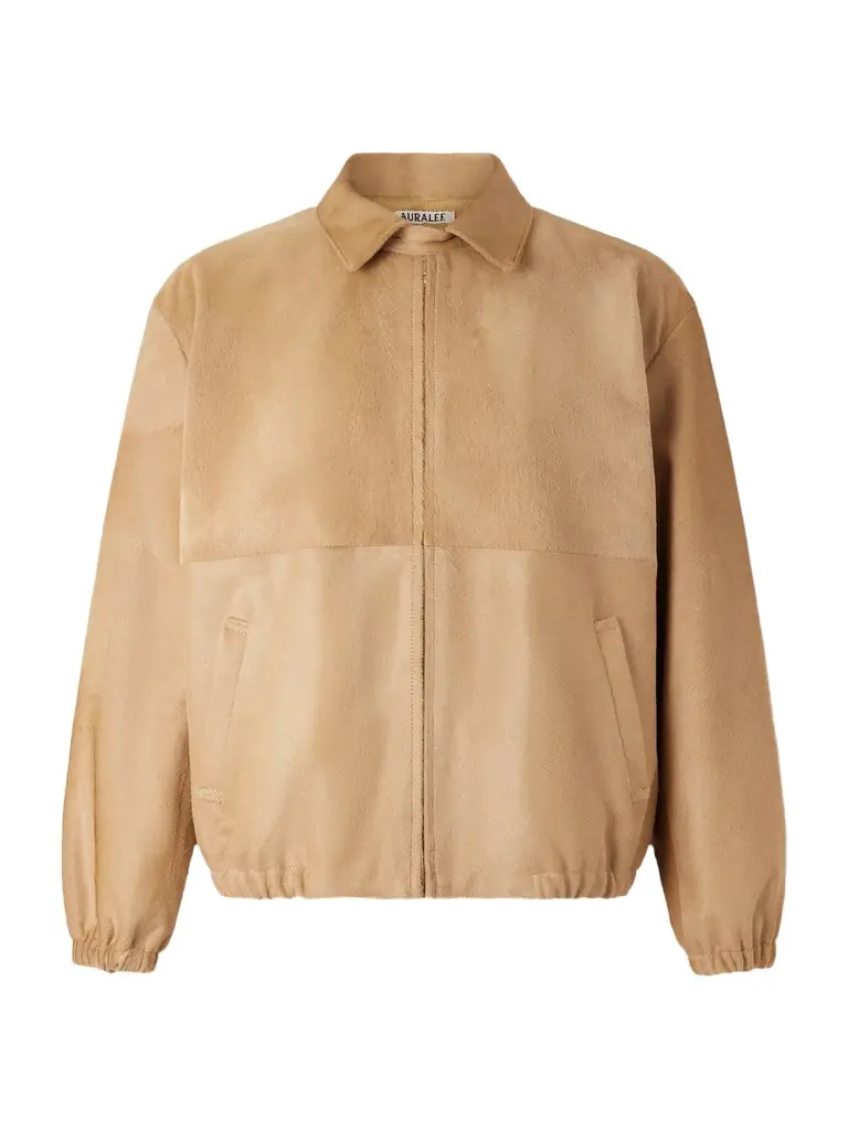 Auralee Panelled Calf Hair Blouson Jacket - Men