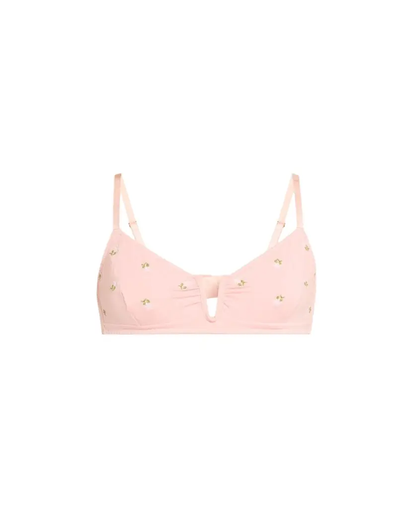 Videris Lingerie Angela Floral-Embroidered Soft Cup Bra