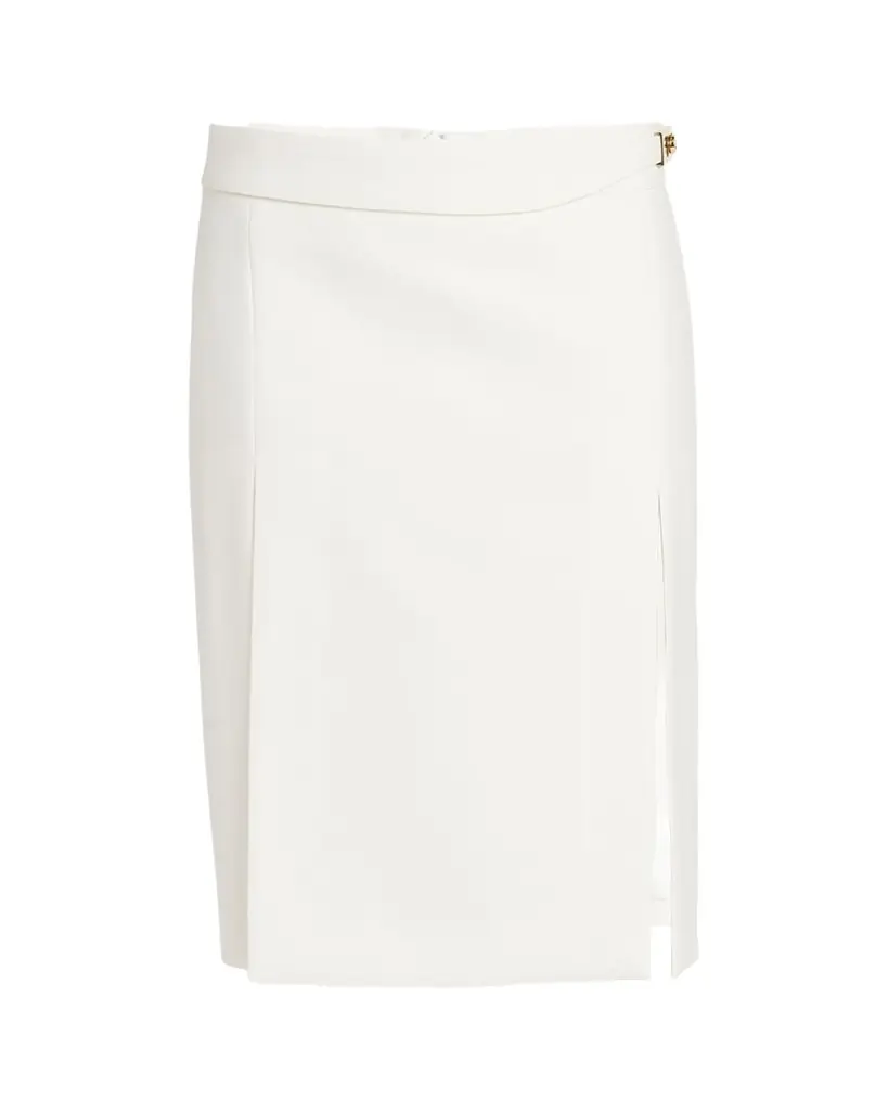 Ferragamo Twist-Lock Belted Slit Pencil Skirt