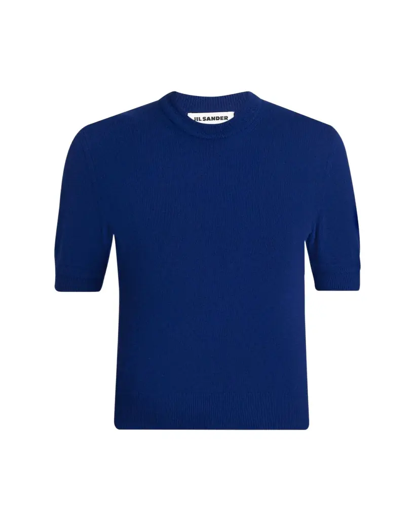 Jil Sander Wool Knit Short-Sleeve T-Shirt