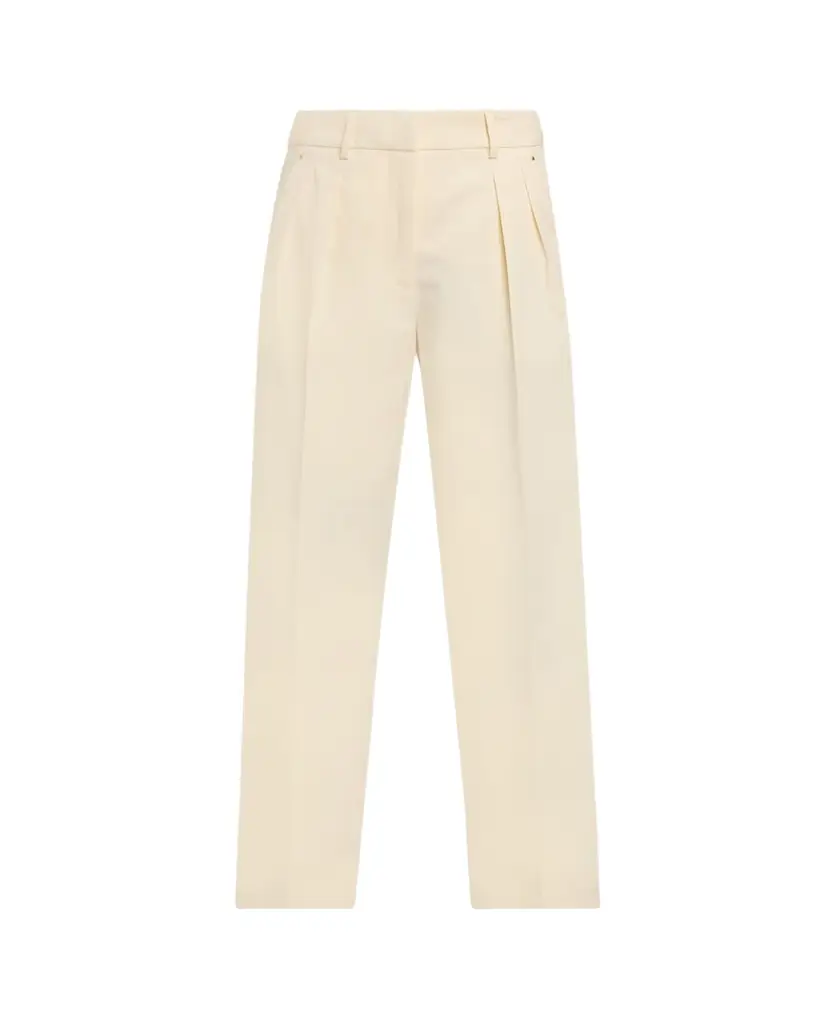 Moncler Pleated Wide-Leg Cropped Trousers