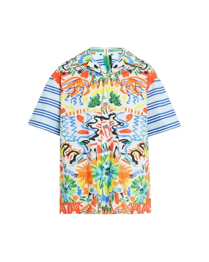 Rianna + Nina Tropical-Print Cotton Shirt