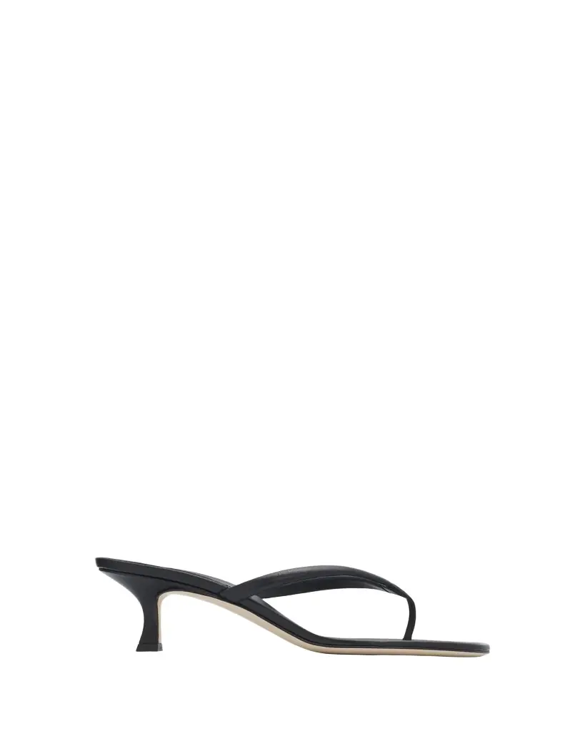 Manolo Blahnik 50mm Paterno Leather Thong Sandals