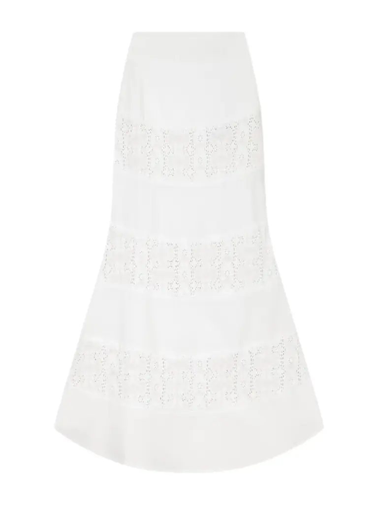 DESTREE Noemi Embroidered Cotton Skirt