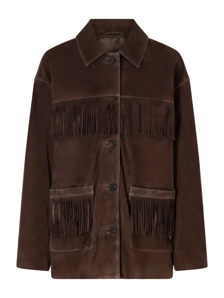 Nili Lotan Fringed Suede Jacket