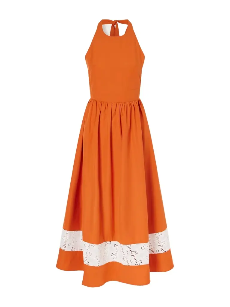 DESTREE Lila Lace-trimmed Cotton Mini Dress