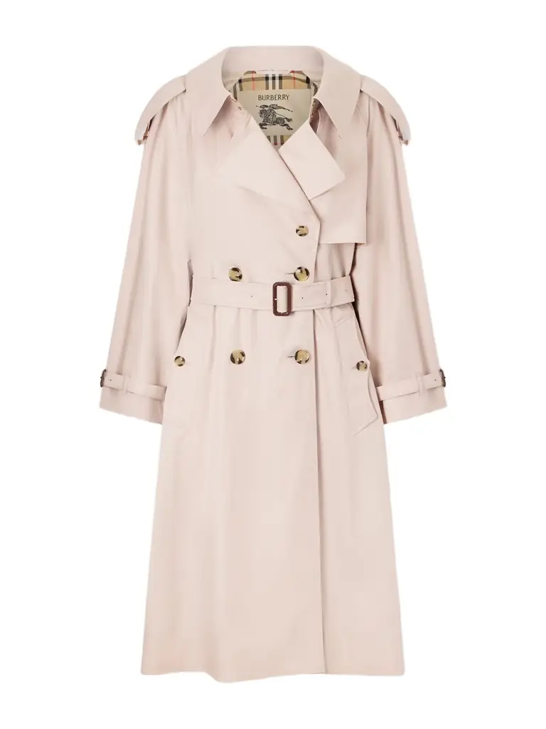 Burberry Fitzorvia Double-breasted Belted Cotton-gabardine Trench Coat