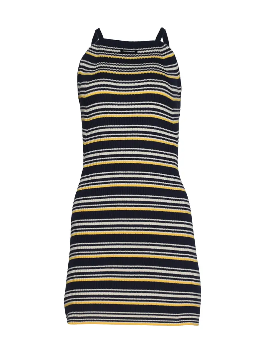 Miu Miu Backless Crochet Mini Dress