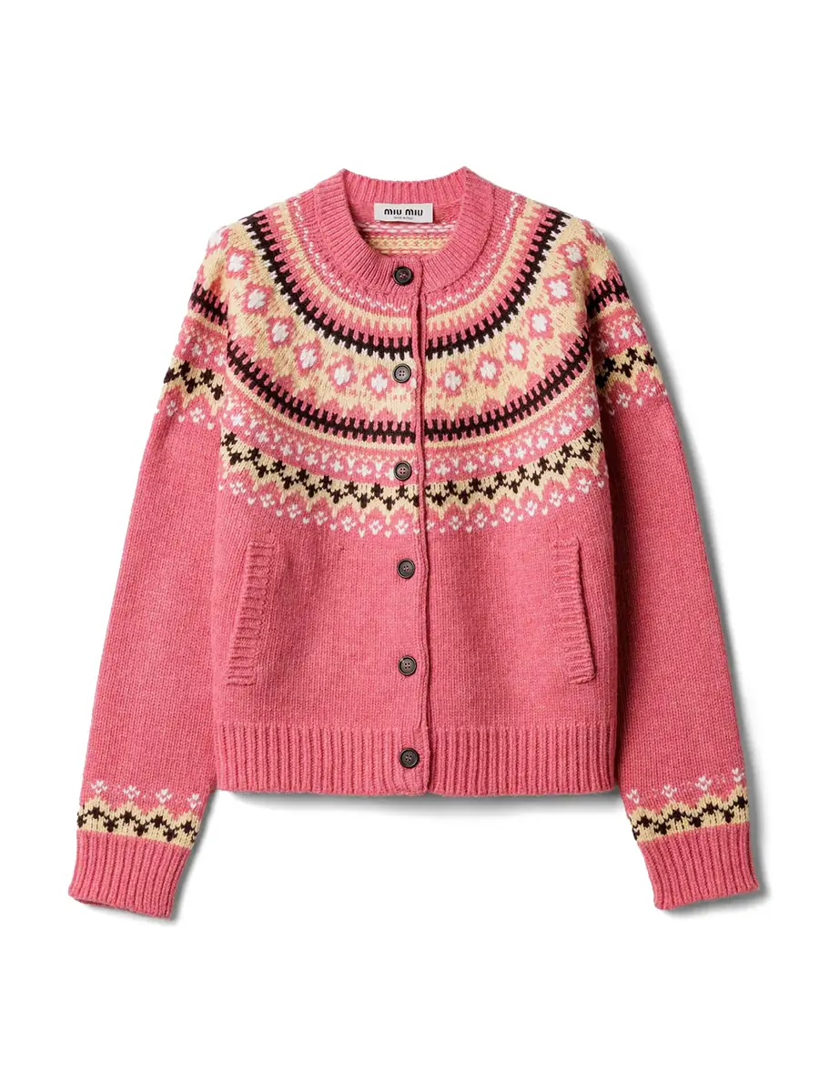 Miu Miu Wool Fairisle Cardigan
