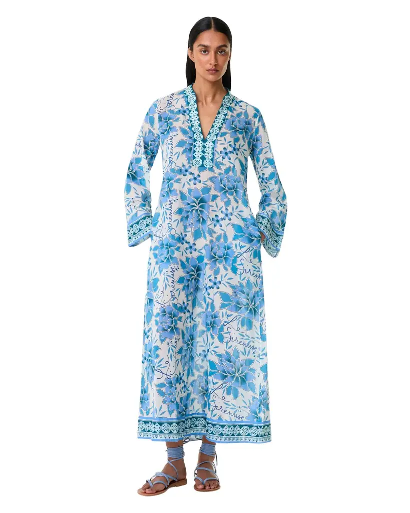 Emporio Sirenuse Jenna Caftan in Eastern Dream Print