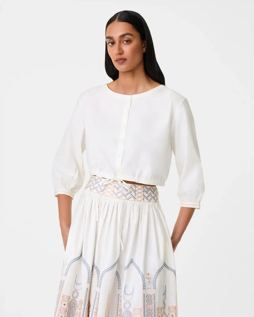 Emporio Sirenuse New Jinny Top with Lace Embroidery