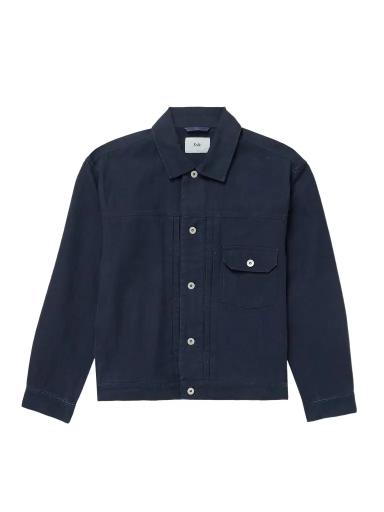 Folk Trucker Herringbone Cotton-Twill Jacket - Men