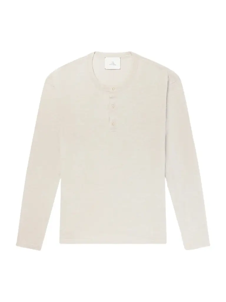 The Elder Statesman Lenny Wool, Silk and Linen-Blend Henley Shirt - Men