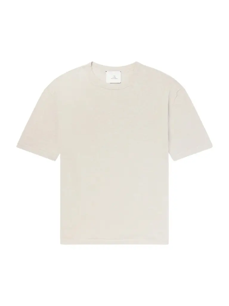 The Elder Statesman Lenny Ribbed Wool, Silk and Linen-Blend T-Shirt - Men
